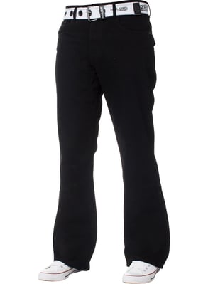 Kruze Herren Bootcut Denim Jeans