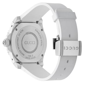 Gucci YA136330 Dive Weiß Schlange Motiv Zifferblatt Herrenuhr