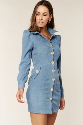 Cordkleid im Mini-Stil