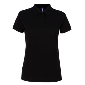 Asquith & Fox Damen/Damen Kurzarm-Poloshirt aus Performance-Mischung (Schwarz)