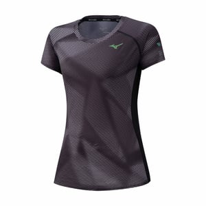 Mizuno Aero Womens Black/Grey T-Shirt