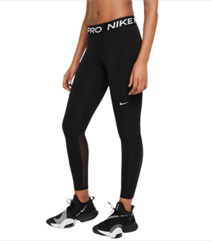 Nike Pro Damen Schwarze Hohe Taillierte Crop Leggings