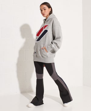 Superdry Oversize Kapuzenpullover mit Code und Chenille-Logo