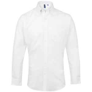 Premier - "Signature" Hemd für Herren Langärmlig (Weiß)