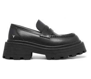 Windsor Smith – Klobige Loafer aus schwarzem Leder – True