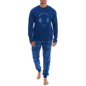 KLP4 Herren-Winterpyjama mit langen Ärmeln
