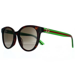 Lunettes de soleil Gucci GG0702SKN 003 Havana avec gradient vert et brun rouge