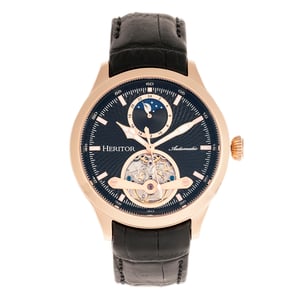 Heritor Automatik Gregory Semi-Skelettuhr mit Lederarmband