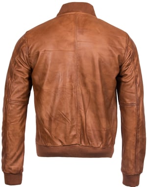 Varisty Leder-Bomberjacke