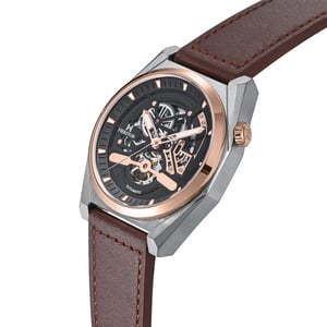 Montre automatique Heritor Amadeus semi-squelette avec bracelet en cuir