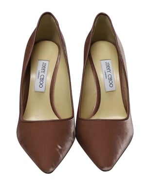 Jimmy Choo Romy 100 Pumps aus pinkem Samt