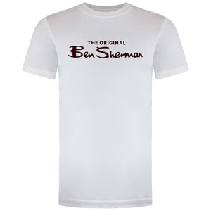 Ben Sherman Großes Logo Herren Weißes T-Shirt