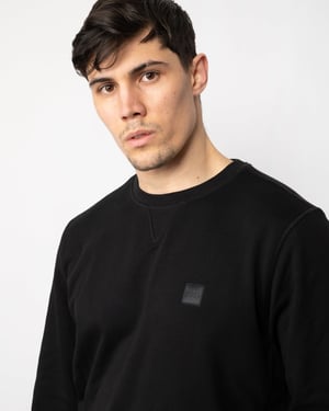 BOSS Orange Westart Herren Sweatshirt mit Rundhalsausschnitt und Logo-Patch NOS