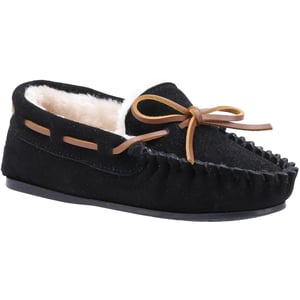 Hush Puppies Childrens/Kids Addison Wildleder Hausschuhe (Schwarz)