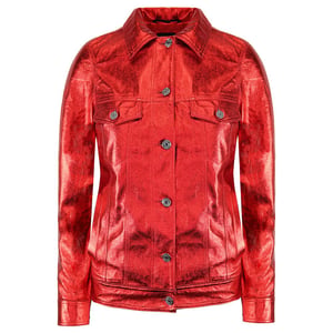 Armani Exchange Trucker Womens Red Jacke
