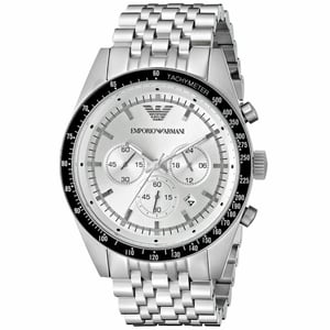 Emporio Armani AR6073 Sportivo Silber Chronograph Herrenuhr