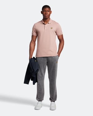Lyle & Scott Einfarbiges Poloshirt in Rosa