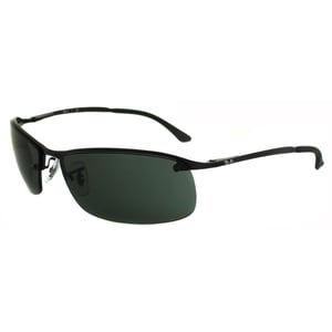 Ray-Ban Wrap Mens Matt Schwarz Grün Sonnenbrille RB3183