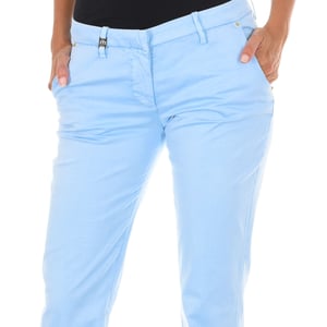 Lange Hose im chinesischen Stil mit geradem Saum 70DBF0028-R123 Frau