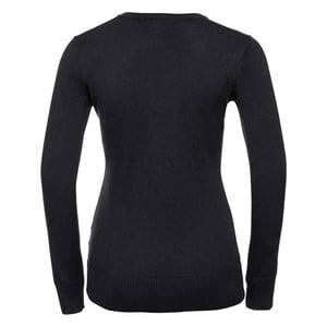 Russell Collection - Sweatshirt V-Ausschnitt für Damen (Schwarz)