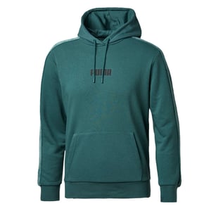 Puma Velvet Hoodie Logo Jumper Green Sweat - Herren