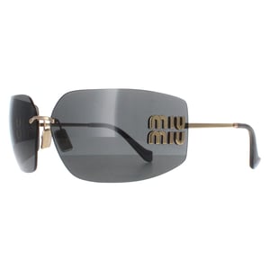 Miu Miu MU54YS 5AK5S0 gold dunkelgrau Sonnenbrille