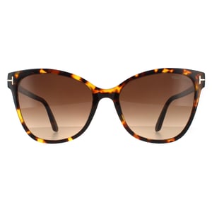 Tom Ford Cat Eye Damen Dunkel Havanna Braun Verlauf
