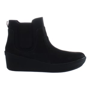 Clarks Schritt Rose Sonne Damen schwarze Stiefel