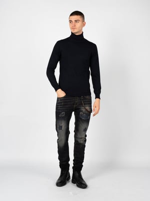 Xagon Man Pullover Turtleneck Herren dunkelblau