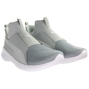 Puma Rebel Mid Quarry Silver Womens Trainer