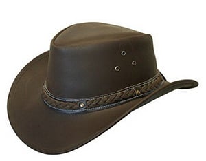 Cowboy Outback Australischer Buschhut aus echtem Leder