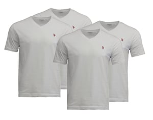 U.S. Polo Assn. 4 PACK V-Ausschnitt - T-Shirt basic in Weiß
