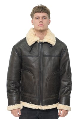 Herren B3 Lammfell-Schaffell-Fliegerjacke-Gloucester