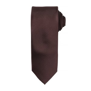 Premier Mens Micro Waffle Formal Work Krawatte (Braun)