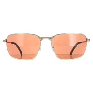 Serengeti Rectangle Mens Matte Light Gold Mineral Drivers Shelton