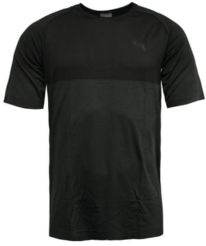 Puma Herren Tempo Evoknit Fitness Training T-Shirt Top Black Grey 575037 01 RW83