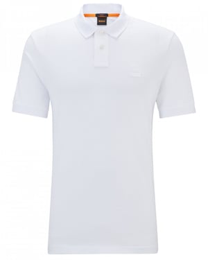 BOSS Orange Passenger Herren Stretch-Cotton Slim-Fit Polohemd mit Logo-Patch NOS