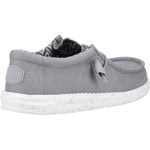 HEYDUDE Wally Canvas 100% Baumwolle Herren Hellgrau Bootsschuhe