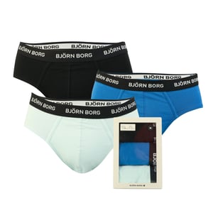 Bjorn Borg Herren Baumwoll-Stretch-Slips im 3er-Pack in Multi