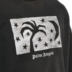 Schwarzes Sweatshirt mit Nightsky-Design von Palm Angels