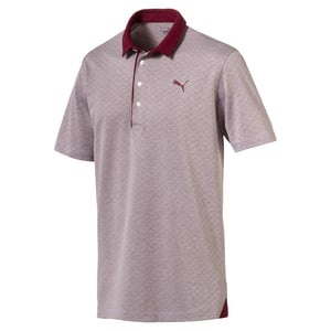 Puma Diamond Jaquard Burgund Performance Fit Herren Golf Polo -Hemd 576125 03