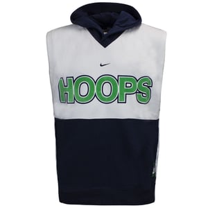 Nike Hoops Logo ärmellose Marineblau weiße Herren mit Kapuze 137685 451