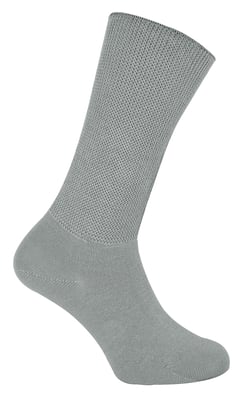 Extra breite Bambus-Ödemsocken | Dr.Socks | Herren & Damen | Socken für geschwollene Füße, Knöchel, Beine & Diabetiker - Grau