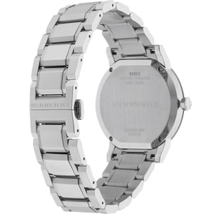 Burberry BU9000 Silbernes Zifferblatt Edelstahl Unisex Uhr