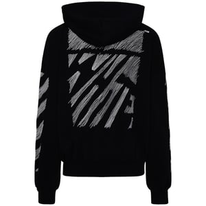 Off-White Scribble Diag Boxy Hoodie schwarz in Übergröße