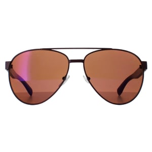 Lacoste L185S 615 mat rood bruine zonnebril