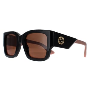 Gucci Square Womens Schwarz mit Nude Pink Braun GG1663S