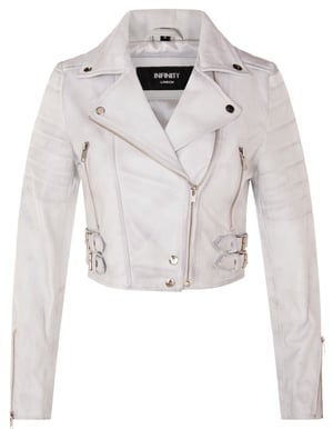 Damen Brando Kurze Lederjacke-Longtown