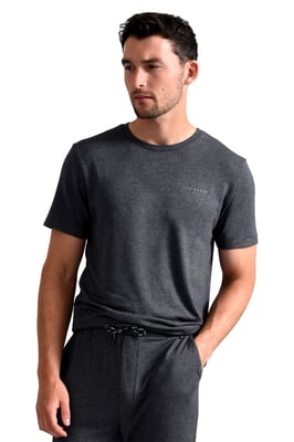 Ted Baker Kurzärmeliges Pyjamaoberteil | Luxuriöses Baumwoll-Loungewear T-Shirt für den Sommer - Anthrazit