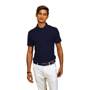 Asquith & Fox Herren-Super-Glattstrick-Poloshirt (Marine)
